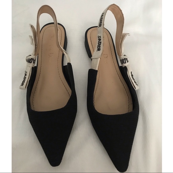 Dior Shoes - J'ADIOR BALLERINA IN BLACK TECHNICAL CANVAS
